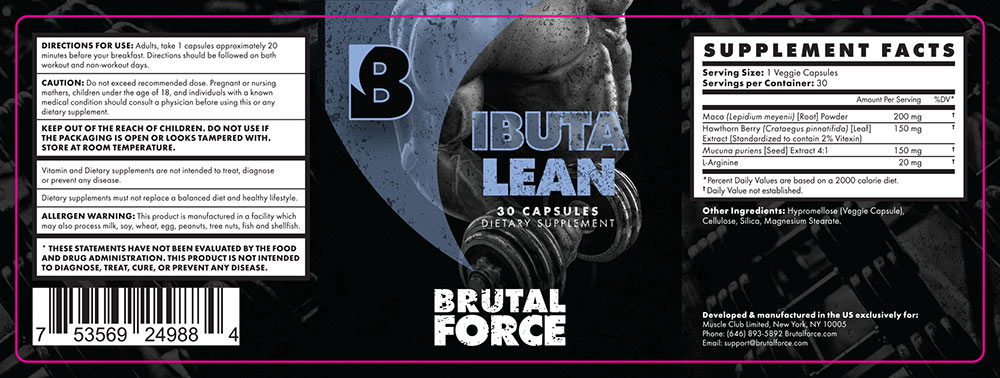 Brutal Force IBUTALEAN Ingredients